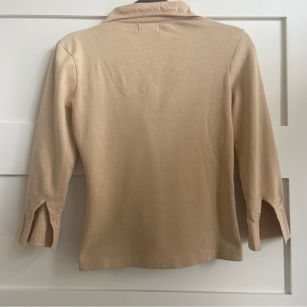 Garage 90s Y2K Beige Lace-Up Top - Picture 7 of 14